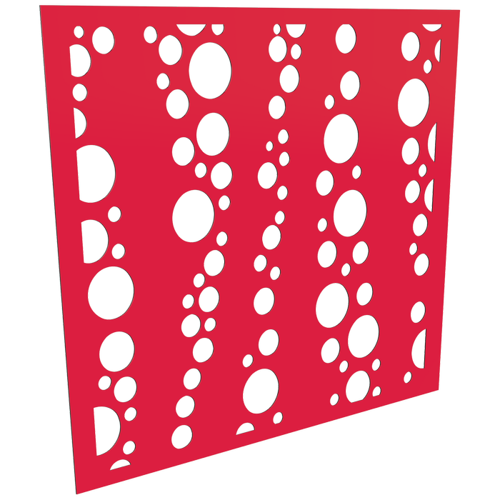 ProtectorAl 300-1200 x 300-1200mm Light Red / Gloss White Bubbles Unframed Composite Deco Panel