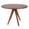 SK Designer Living | Replica Jean Prouve Inspired Round Wood Dining Table | 100cm - Walnut