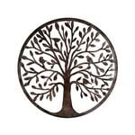 Willow & Silk Round Tree-of-life W/ Birds Indoor Wall Art