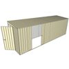 Build-a-Shed 1.5 x 6 x 2m Skillion Double Sliding Side Door Shed - Cream