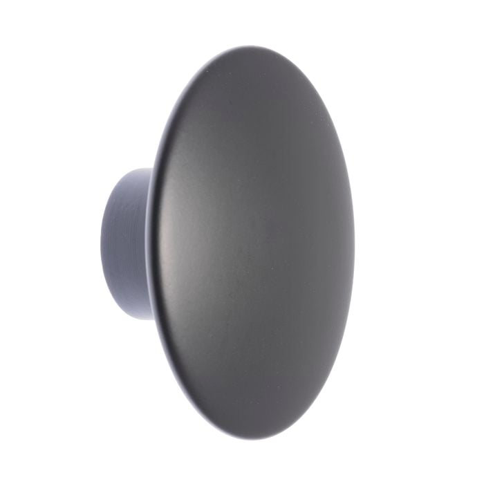 Lane 76mm Matte Black Round Timber Knob