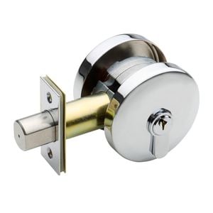 Gainsborough Bright Chrome Double Cylinder G2 Series Smooth Round Deadbolt