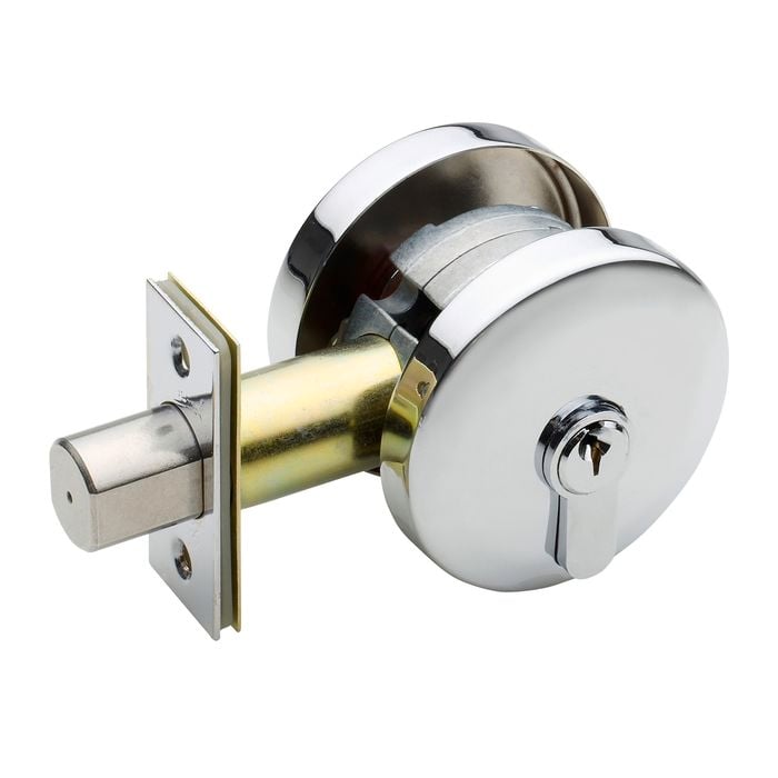 Gainsborough Bright Chrome Double Cylinder G2 Series Smooth Round Deadbolt