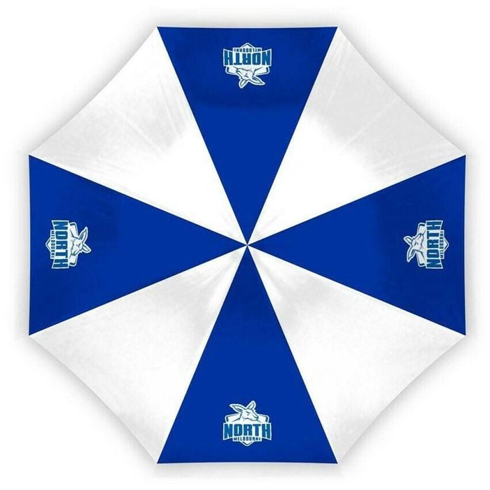 AFL Compact Umbrella - North Melbourne Kangaroos - Rain - 60cm Length W17cm