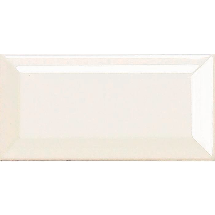 Johnson Tiles 200 x 100mm Antique White Bevelled Edge Ceramic Wall Tile - Carton 48
