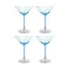 4pk Lvd Decorative Ocean Cocktail Glass Barware/drinkware Decor Blue 20x12x12cm