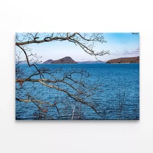 Tree with a Lake & Mountains  Print 100% Australian Made 90 x 60cm  (Stretched)