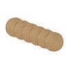 6PK Ecology Weave Round Placemat 40cm Jute Natural Straw-Toned Border