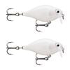 2x Rapala 3.5cm X Light Crank Shallow Run Crankbait Fishing Lures - Pearl White