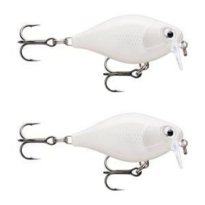 2x Rapala 3.5cm X Light Crank Shallow Run Crankbait Fishing Lures - Pearl White
