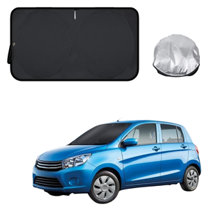 Front Windscreen Sun Shade for Suzuki Celerio 2014 - 2017 - Standard 150 x 85 cm - Black