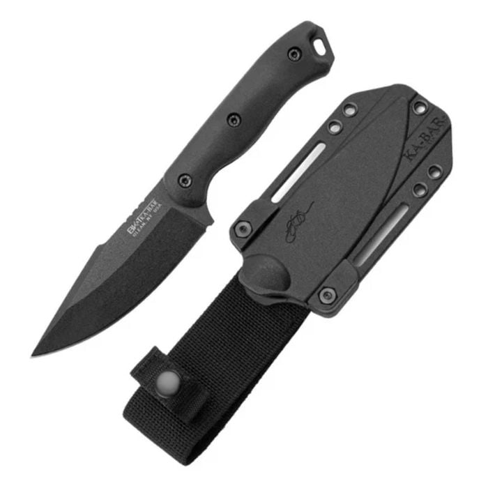 1pc Camping Fixed Blade Knife Black