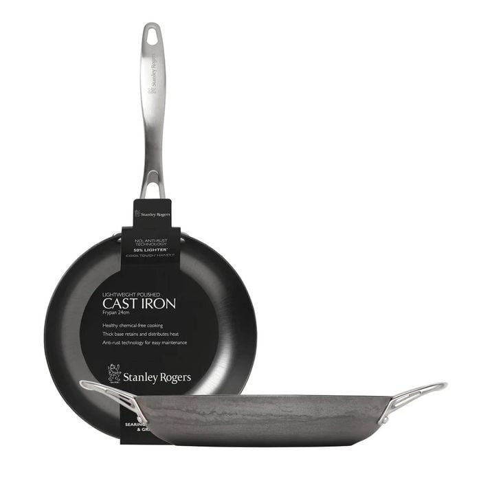Stanley Rogers 2pc Lightweight Cast Iron Bundle Frypan 24cm + Cooks Pan 30cm
