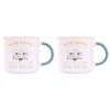 2PK Splosh Caravan Slow Down Ceramic Coffee Mug 390ml/10cm Camping Cup White