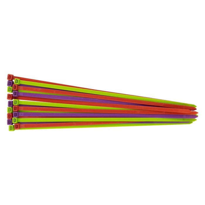 Arlec Halloween Assorted Colour Cable Tie 370 x 7.6mm - 60 Pack