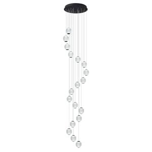 Vencha Langdon 15 Light LED Pendant - Black (3000K)