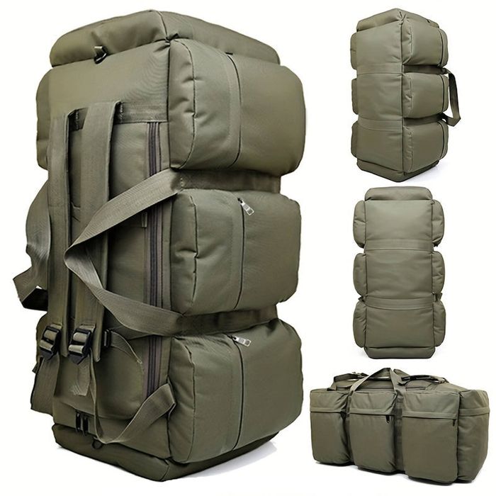 Lifebay Military Duffel Backpack 80L Outdoor Travel Bag
