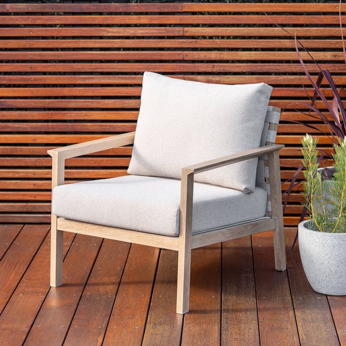 Rattan Lava Padded Chair Bunnings Grey Mimosa Seater Outdoor