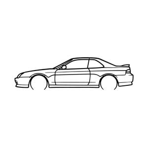 Ignite Laser Honda 2001 Prelude Silhouette Metal Wall Art Rustic Metal 23.6inch/60cm