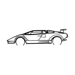 Ignite Laser Lamborghini Countach Silhouette Metal Wall Art Rustic Metal 23.6inch/60cm