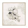 Artey | Silver Shell II - Framed Canvas - Natural Frame - 100 x 100cm