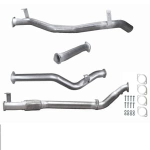 Ignite Exhausts Turbo Back For Toyota Landcruiser 79 Series V8 D/cab 3" No Cat With Pipe Raw Aluminised Steel