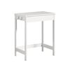 Small White Desk with Drawer Hooks, 60 x 40 x 76 cm (White)
