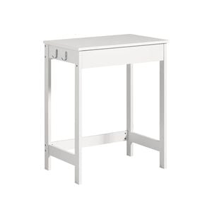 Small White Desk with Drawer Hooks, 60 x 40 x 76 cm (White)