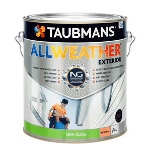 Taubmans 4L Neutral Semi Gloss All Weather Exterior Paint