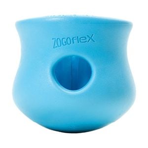 West Paw Toppl Pet Dog Treat Dispenser Feeding Accessory Small Aqua Blue