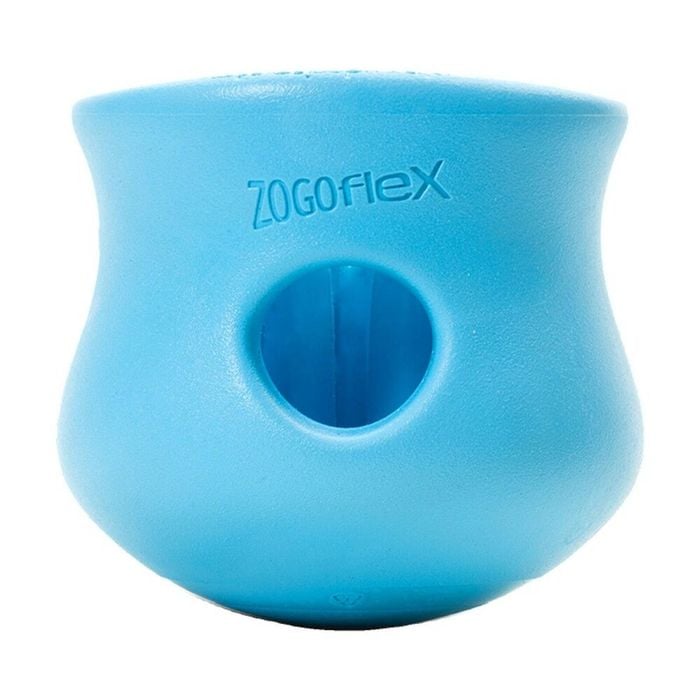 West Paw Toppl Pet Dog Treat Dispenser Feeding Accessory Small Aqua Blue