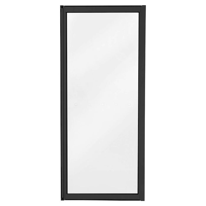 Polar Eco-View Windows 2145 x 900mm Black Fixed Aluminium Sidelite for Sliding Door