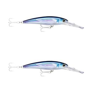 2x Rapala 18cm X Rap Magnum 40 Deep Diving Trolling Lures - HD Flying Fish UV