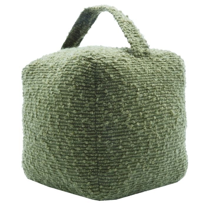 Astin Sinclair 14x14x14cm Green Boucle Door Stop