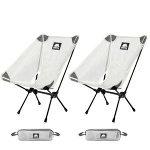 2pcs Outdoor Moon Chairs White
