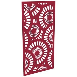 ProtectorAl 300-1200 x 1201-2400mm Dark Red/Gloss White Sunburst Unframed Composite Deco Panel