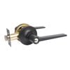 Ikonic Matte Black Slimline Entrance Lever Set