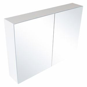Mondella 900mm White Rococo 2 Door Mirrored Shaving Cabinet