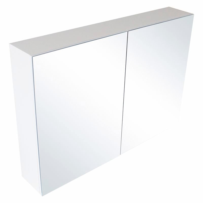 Mondella 900mm White Rococo 2 Door Mirrored Shaving Cabinet