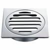 Kinetic 100mm Chrome Brass Square Floor Grate
