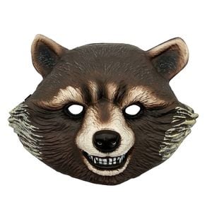 Marvel Rocket Raccoon Vacuform Mask with Painted Features for Guardians of the Galaxy - Brown Colour, ONE-SIZE