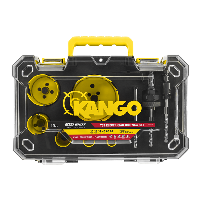 Kango 10 Piece Electrician TCT Hole Saw Set