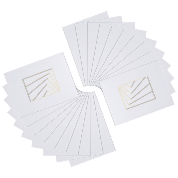 Nicola Spring A4 Frame Picture Mounts - for A5 (6" x 8") Image - Pack of 20