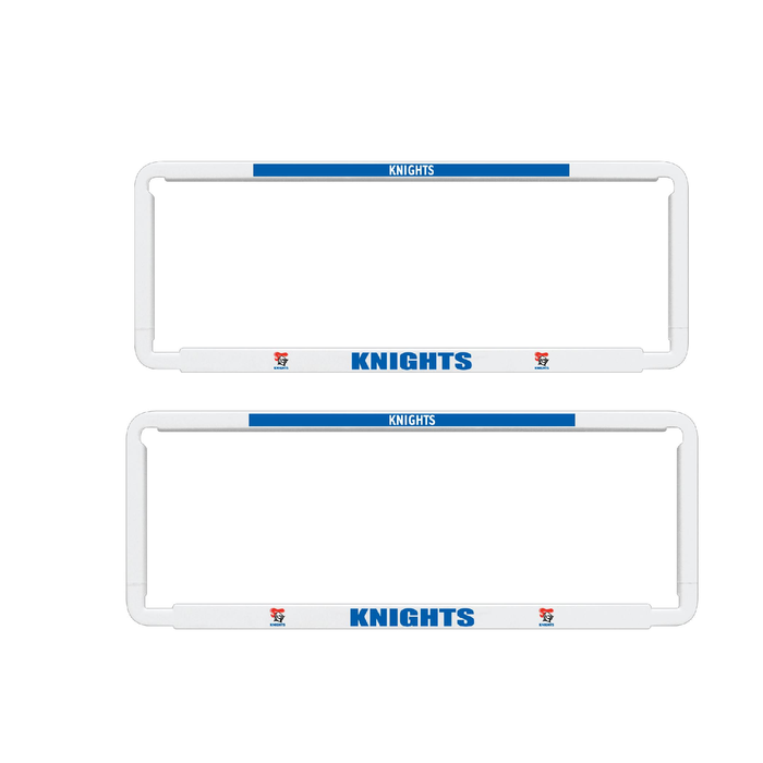 2x OFFICIAL NRL Newcastle Knights Car Number Plate Frame Cover Surround