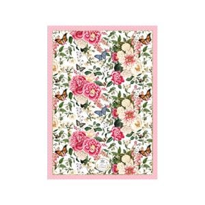 Floral Garden Decorative Pink Kitchen Cooking Tea Towel