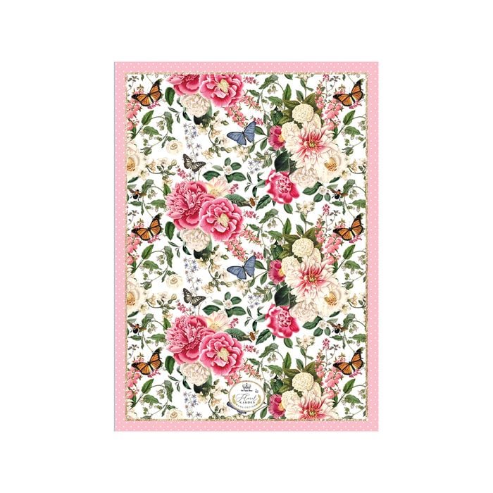 Floral Garden Decorative Pink Kitchen Cooking Tea Towel
