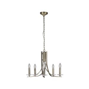 Lexi Lighting Corrine 5 Lights Chandelier Light - Antique Brass 58 cm