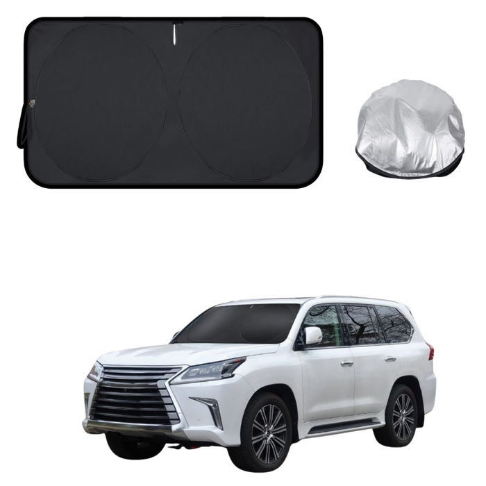 Front Windscreen Sun Shade for Lexus LX 2008 - 2020 (J200) - Standard 150 x 85 cm - Black
