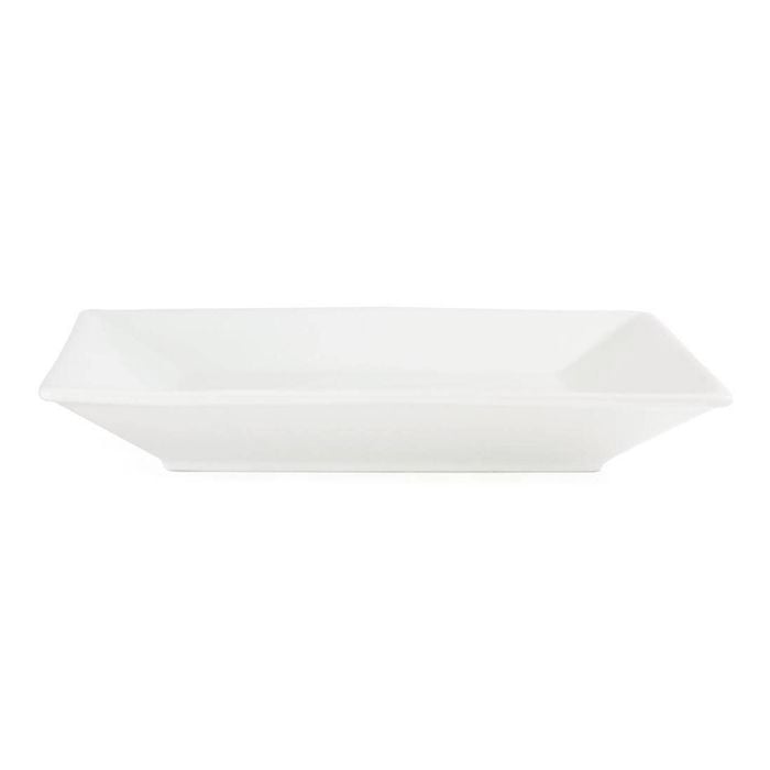 Olympia Whiteware Square Plates Wide Rim 250mm 6 Pack Porcelain Dinnerware Tableware