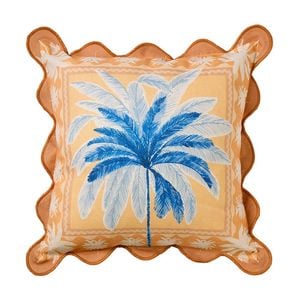 Kas Australia Luana Outdoor Cushion Palm Trees Canvas Neutral